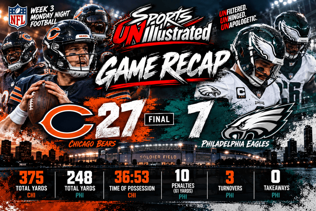 Chicago Was Simply Better: Bears Hand Eagles Their First Loss, 27–7